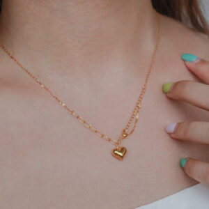 Dangling Heart Cushion Necklace - 图片 2
