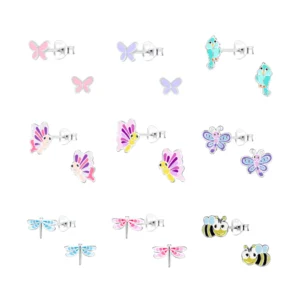 Enameled 925 Silver Earstuds - Image 5